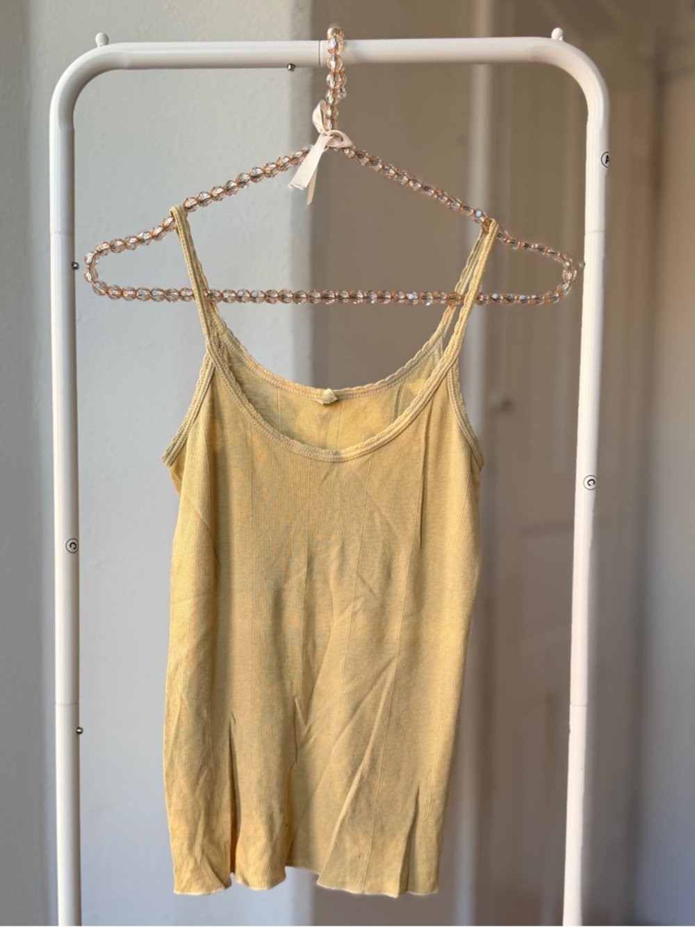 Vintage 90s Urban Outfitters green scallop strap cotton cami